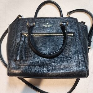 Kate Spade Black Pebbled Leather Satchel